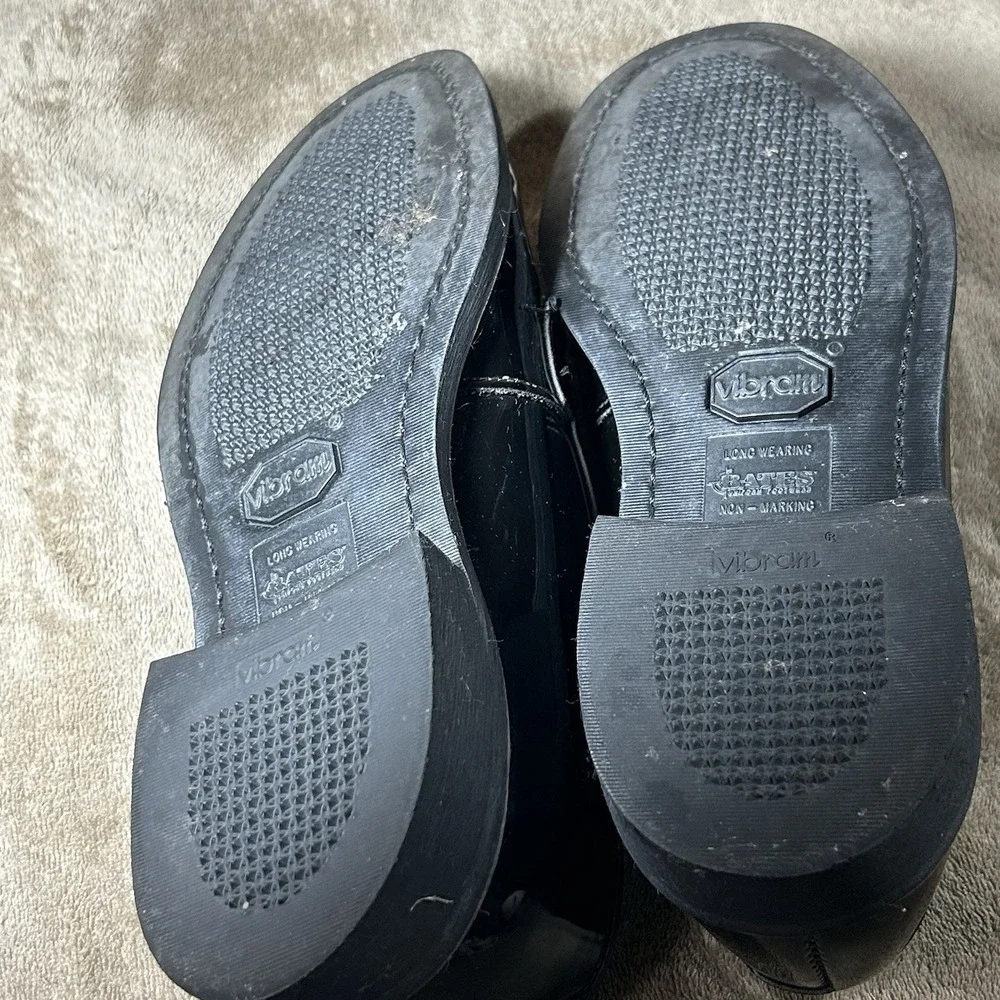 Bates Mens 8 E Wide Black High Gloss Uniform Duty Dress‎ Shoes Oxford Vibram